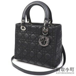 Dior Lady Classic Handbag Cannage Stitch Leather Hardware Shoulder Bag LADYDIOR
